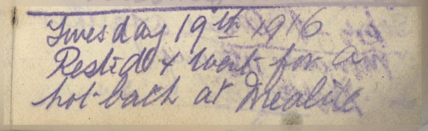 ELG - War Diary - 19/09/1916